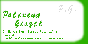 polixena gisztl business card